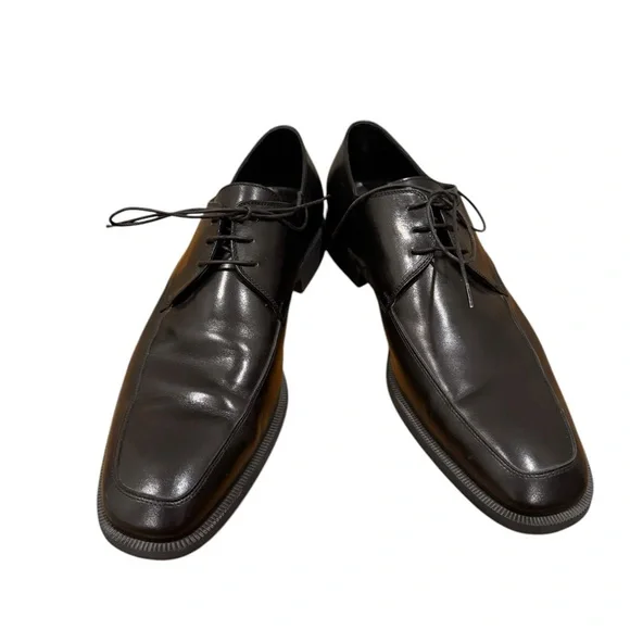 Ermenegildo Zegna Mens Black Laced Dress Shoes
